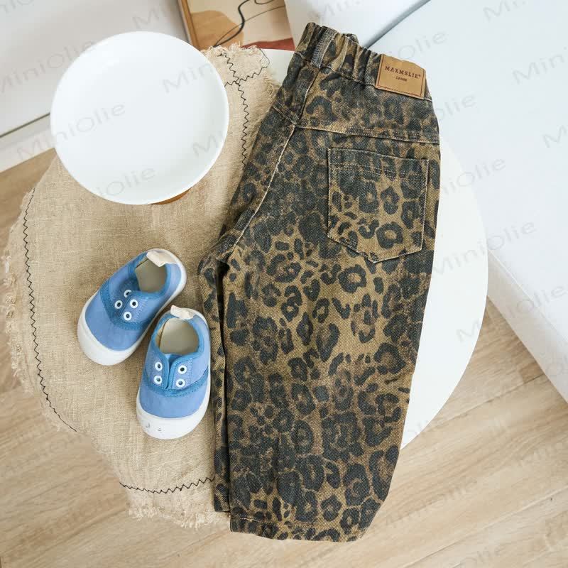 Kid Boy Leopard Print Jeans Pants - image 3