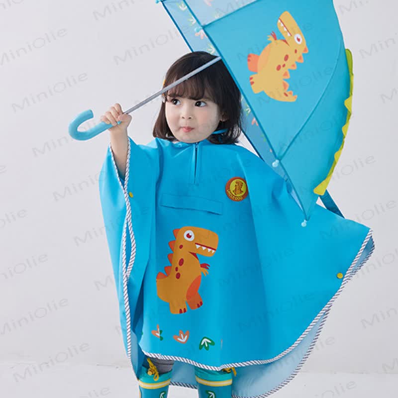 Toddler Dinosaur Hooded Cloak Raincoat - image 36 - image 37