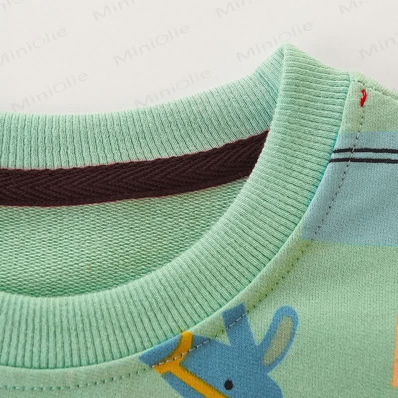 Kid Boy Cartoon Abstract Farm Animals Sweatshirt - image 4