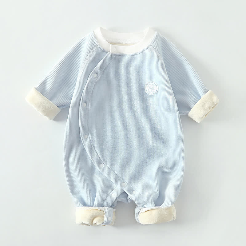Baby Fleece Newborn Romper - Light Blue - 18-24M - image 6