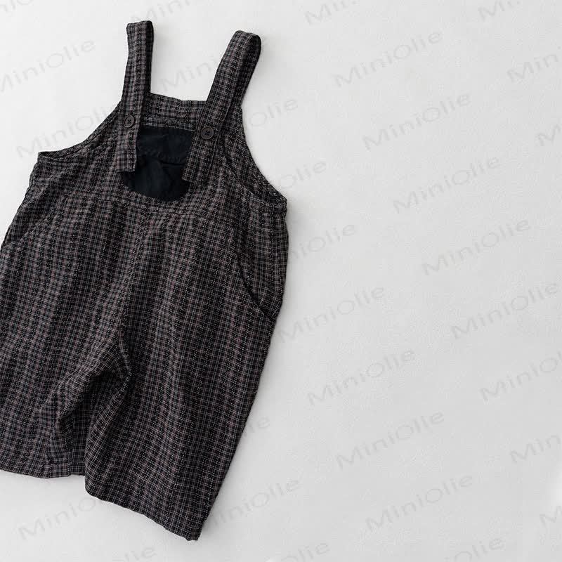 Toddler Black Plaid Overall  - image 3