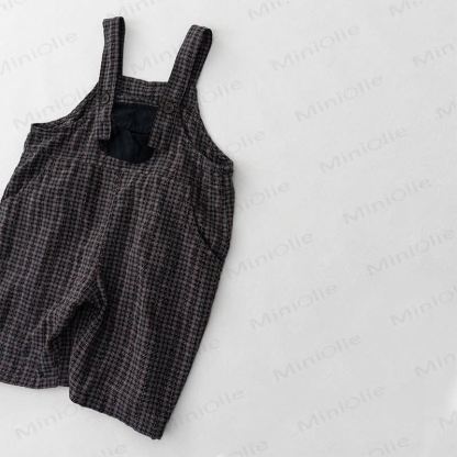 Toddler Black Plaid Overall  - image 3