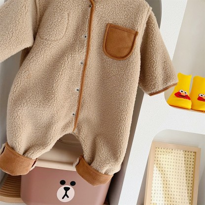  Baby Polo Reversible Fleece Romper - image 18