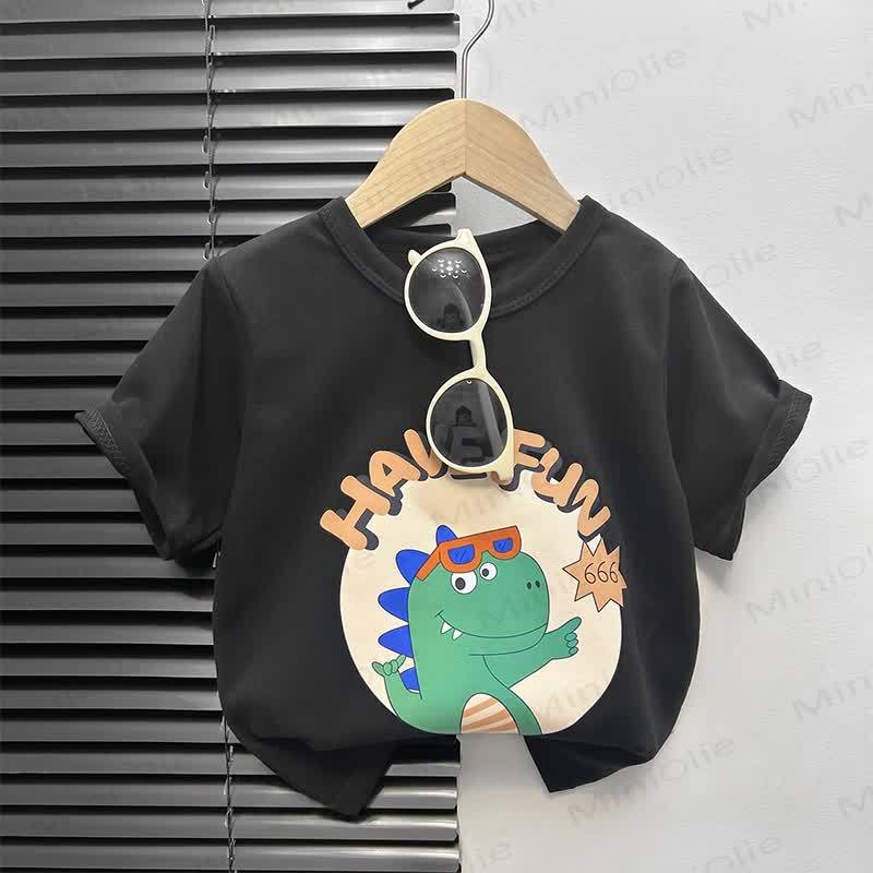 Toddler Cartoon Print Boxy T-Shirt - Black Dinosaur - 4-5T - image 15