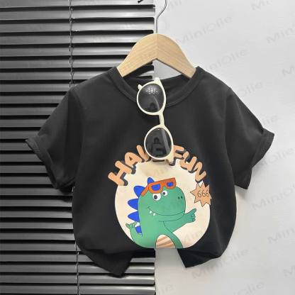 Toddler Cartoon Print Boxy T-Shirt - Black Dinosaur - 4-5T - image 15