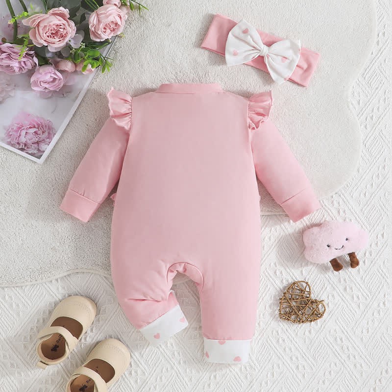 Baby Girl Bow Love Heart Romper with Headband - image 10