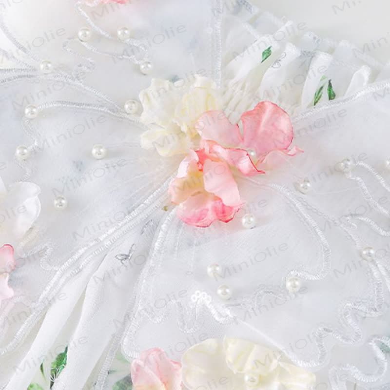 Toddler Kid Girls Floral Tulle Sleeveless Dress with Hat - image 6