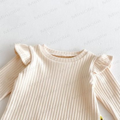 Baby Girls Solid Color Bow Romper - image 12