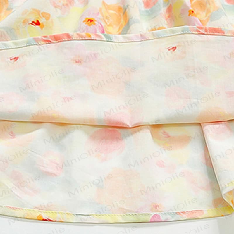 Toddler Girls Cotton Floral Print Bow Sleeveless Dress - image 7