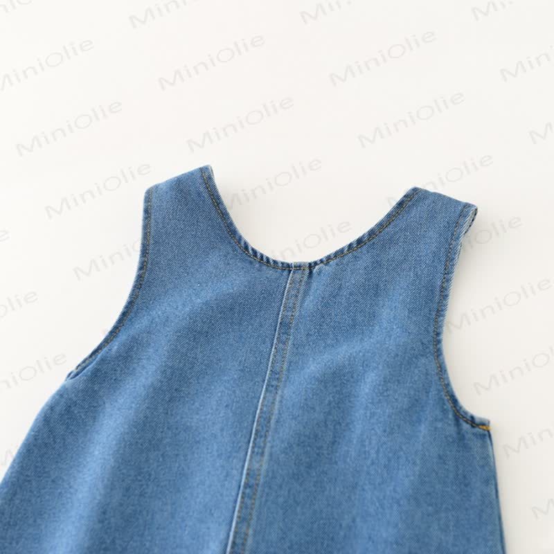 Baby Toddler Blue Duck Patch Denim Overalls - image 6
