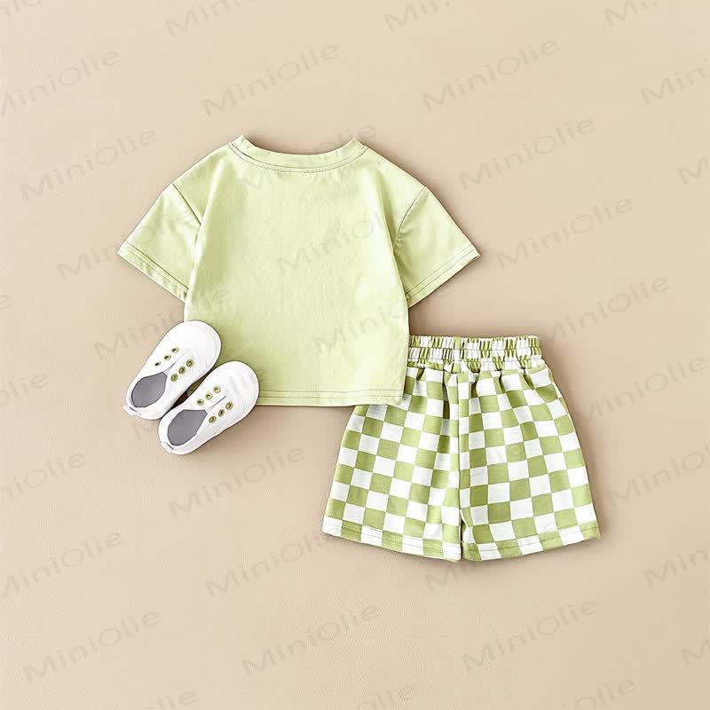 Baby 2-Piece Soft Checkerboard Sweatsuit Set - image 5