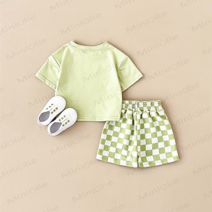 Baby 2-Piece Soft Checkerboard Sweatsuit Set - image 5