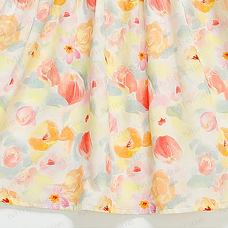 Toddler Girls Cotton Floral Print Bow Sleeveless Dress - image 5