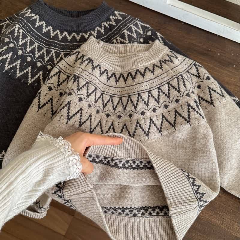 Toddler Crew Neck Knit Sweater - image 6