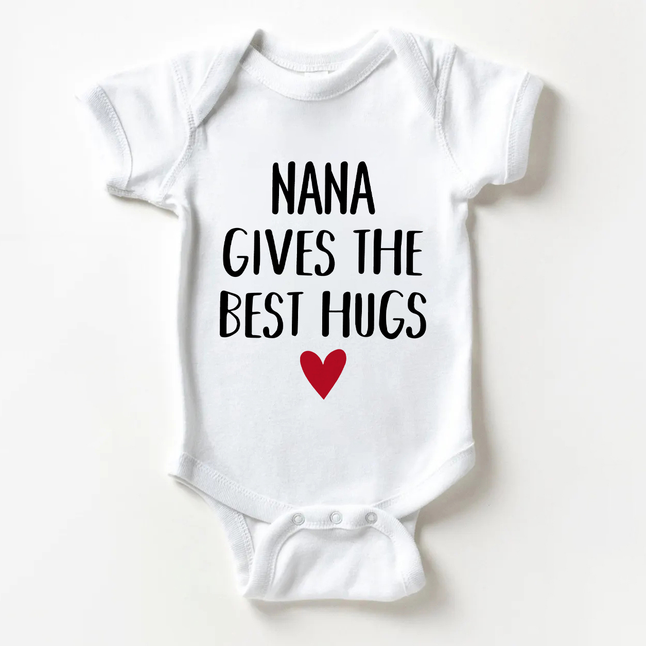 NANA GIVES THE BEST HUGS Baby White Bodysuit - White - 18-24M - image 1