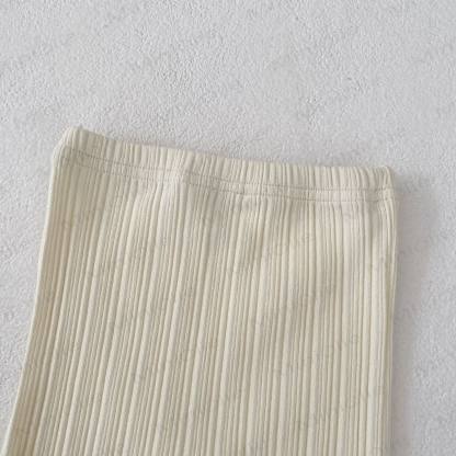 Baby Toddler Girl Solid Color Lace Ribbed Leggings - image 8