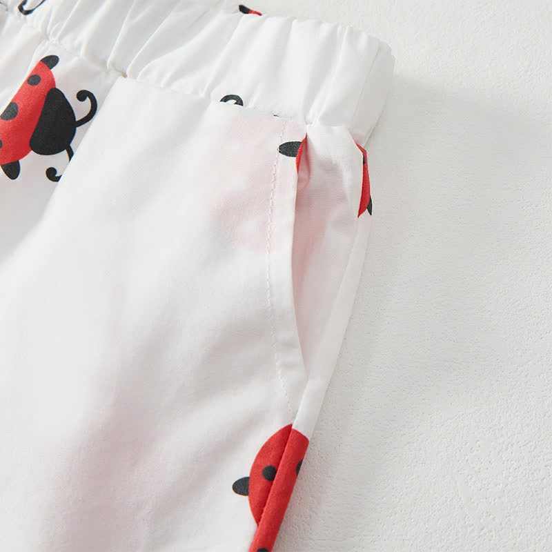 Baby Toddler Ladybug White Top and Shorts 2-piece Set - image 6