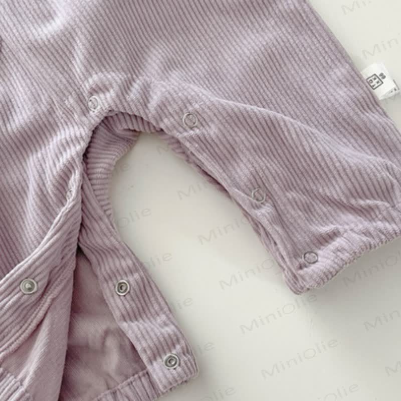 Baby Purple Bunny Corduroy Overalls or Striped Top - image 8
