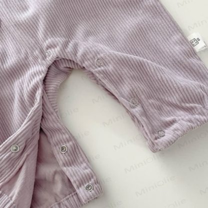 Baby Purple Bunny Corduroy Overalls or Striped Top - image 8