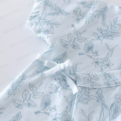 Baby Cotton Botanical Wrap Romper - image 5