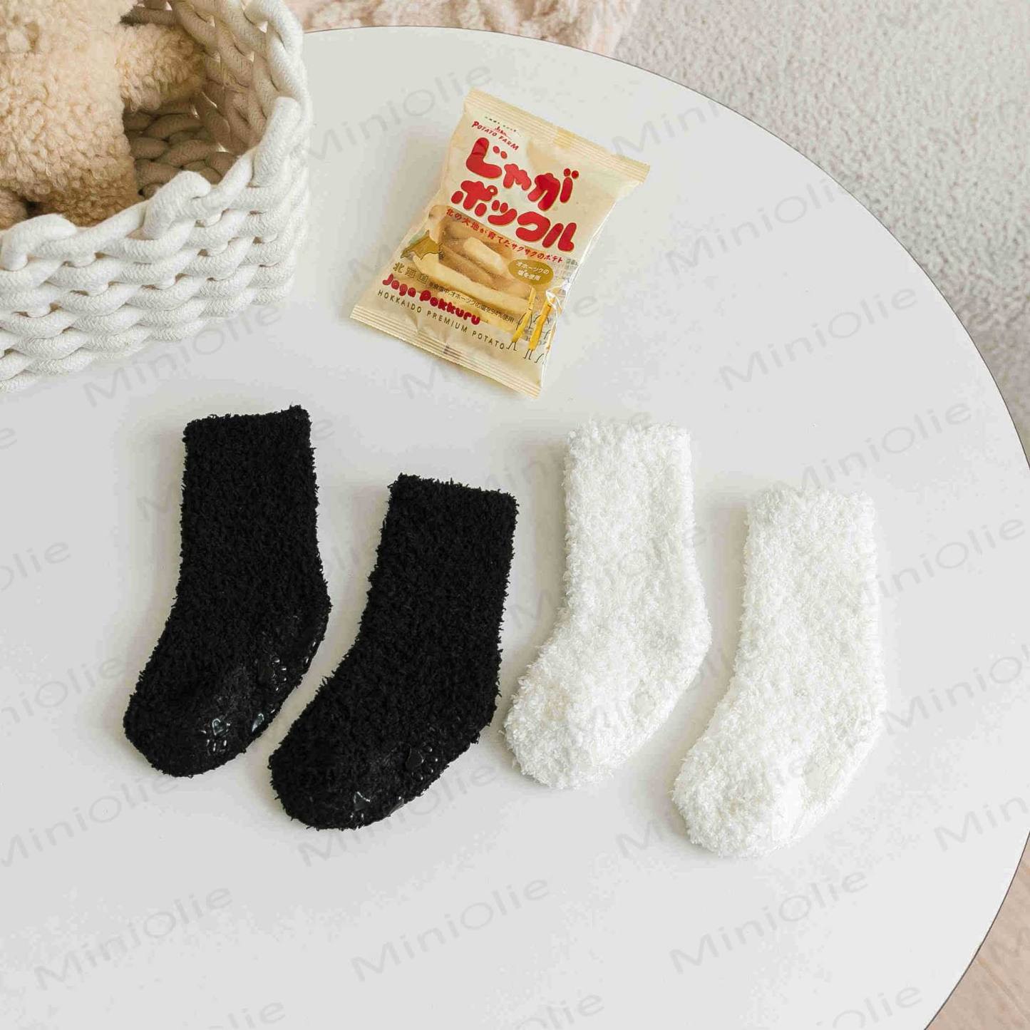 Baby Solid Color Fleece Floor Socks - image 8