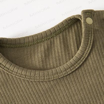 Baby Cartoon Horse Ribbed Romper - image 3