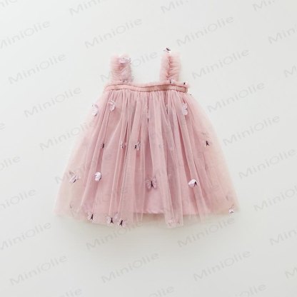 Toddler Girl Bow Mesh Sleeveless Tutu Dress - Pink - 5-7T - image 4