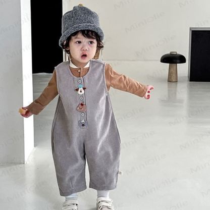 Baby Animal Patch Corduroy Overalls - image 17