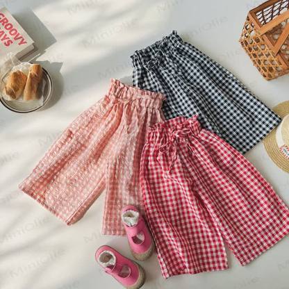 Toddler Girl Loose Plaid Soft Pants - image 4