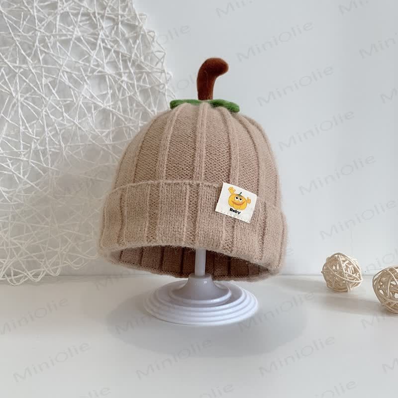 Baby Pumpkin Lovely Knitted Beanie - Beige - 3-24M - image 16