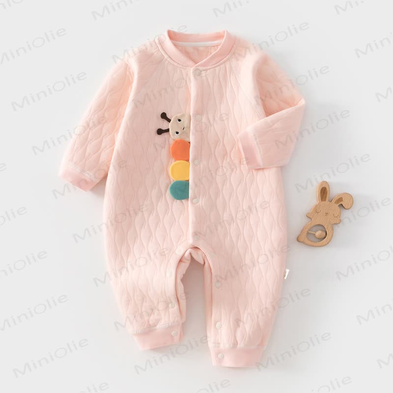 Baby Caterpillar Quilted Romper - Pink - 18-24M - image 6