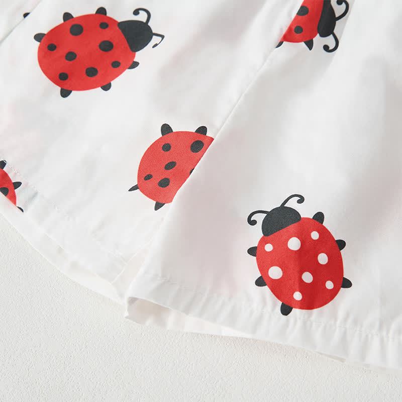 Baby Toddler Ladybug White Top and Shorts 2-piece Set - image 7