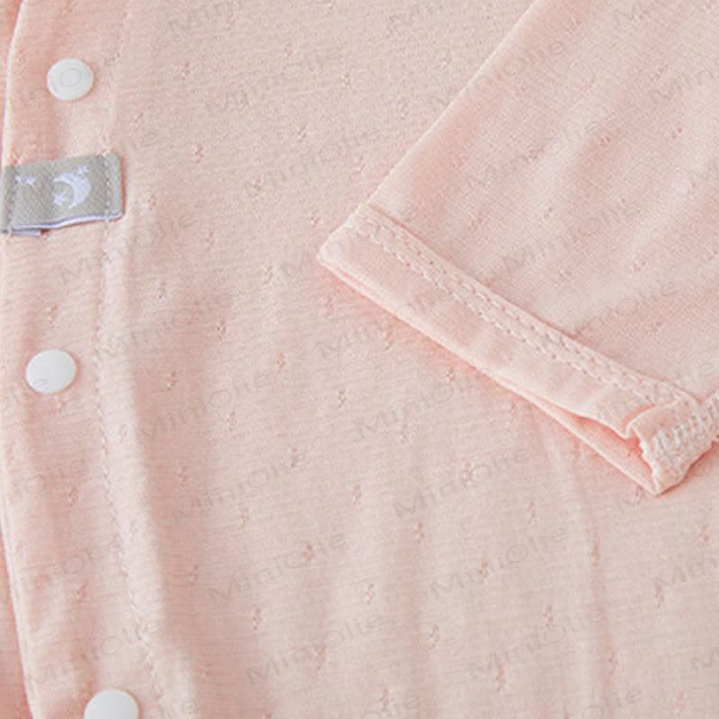 Baby Wrap Snap Solid Color Romper - image 11