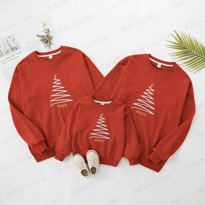 HAPPY Family Matching Christmas Tree Sweatshirt - image 6