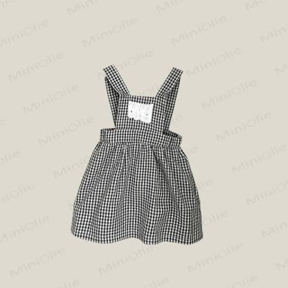 Toddler Baby Girls White Long Sleeve Top or Gingham Pinafore - Gingham Pinafore - 4-5T - image 3