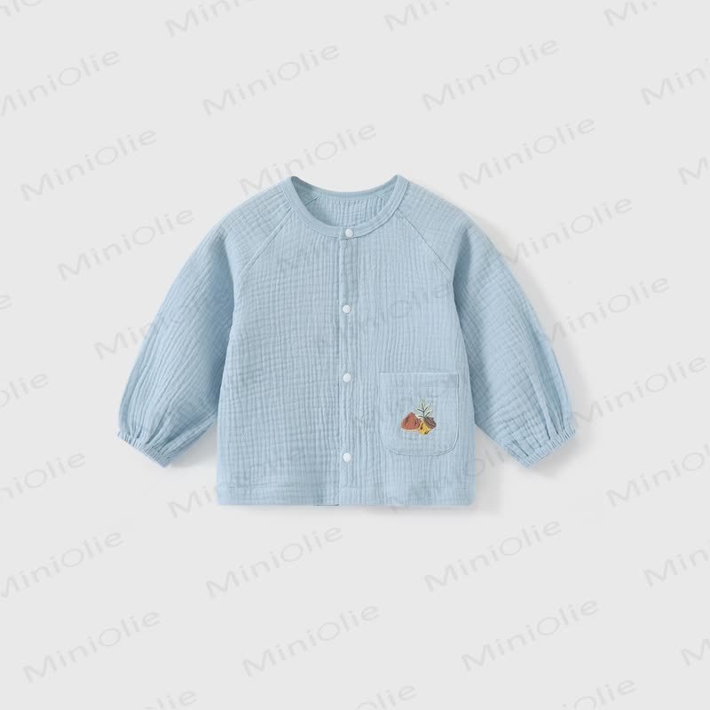 Baby Toddler Cartoon Print Snap Front Cardigan - Blue - 3-4T - image 5