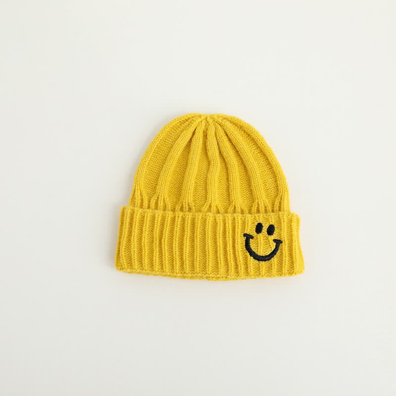 Baby Embroidered Smile Knitted Beanie - Yellow - 3-24M - image 16