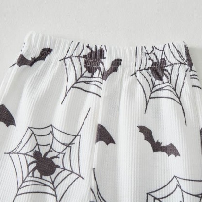 Baby Bat Spider Web Print Waffle 2-piece Set - image 4