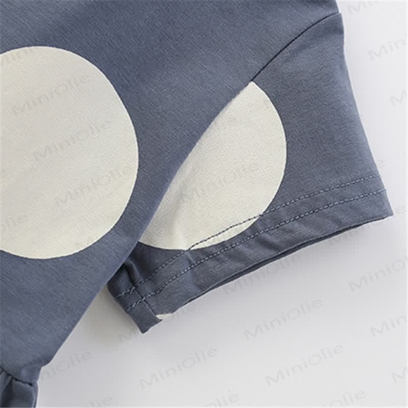 Toddler Dots Flower Rainbow Grey Dress - image 4