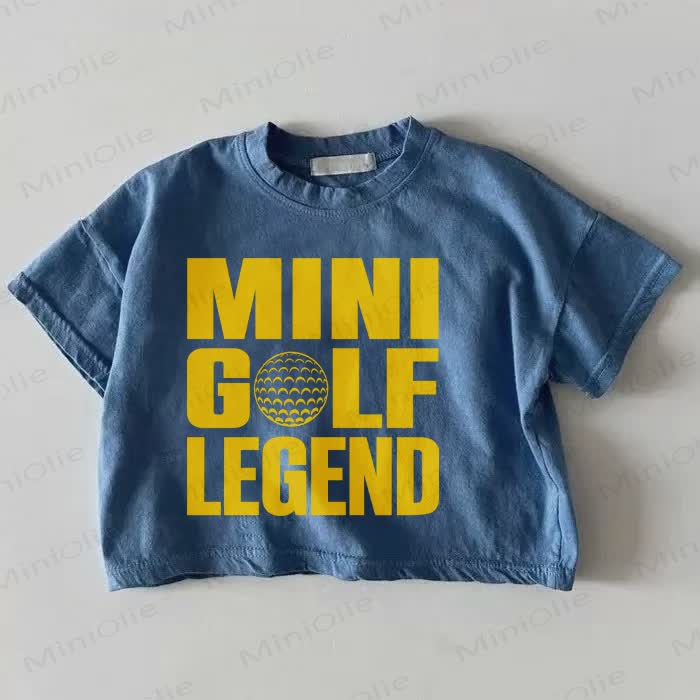 MINI GOLF LEGEND Baby Slogan Blue T-shirt - Blue - 18-24M - image 1