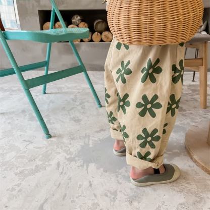 Toddler Retro Flower Loose Pants - image 15