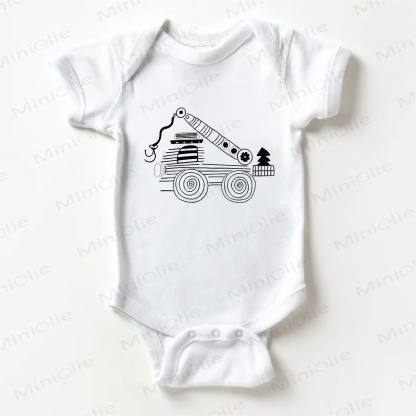 Baby Excavator White Bodysuit - White - 18-24M - image 1