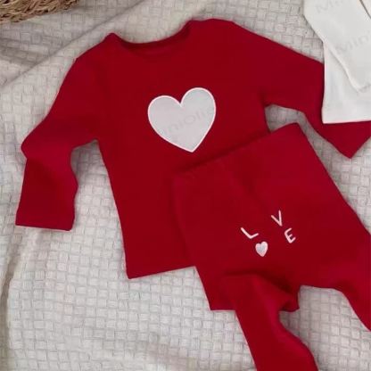 LOVE Baby Toddler Girl 2-piece Set - Red - 5-7T - image 6