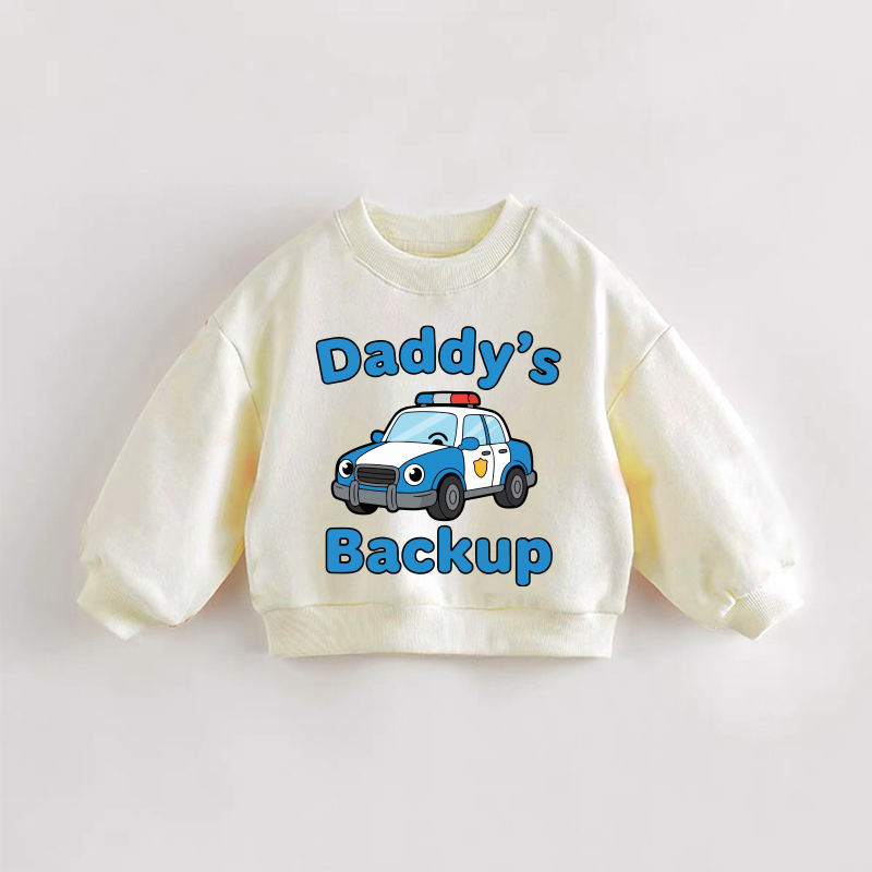 DADDY'S BACKUP Baby Toddler Sweatshirt - Cream - 3-5T - image 1