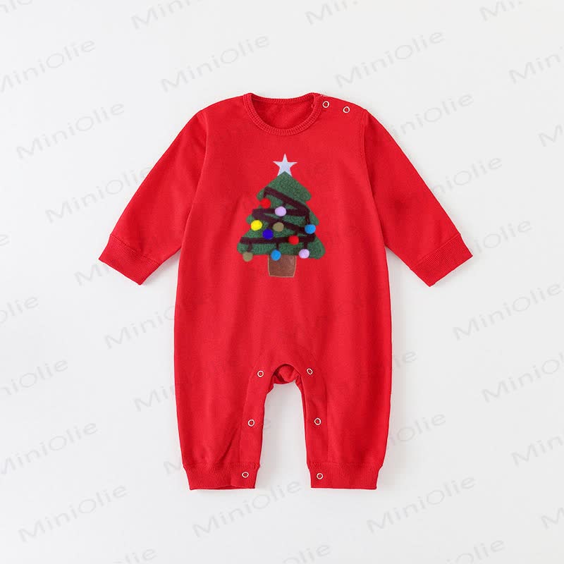 Family Matching Christmas Tree Sweatshirt - Red - Romper: 18-24M - image 4