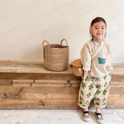 Toddler Retro Flower Loose Pants - image 8