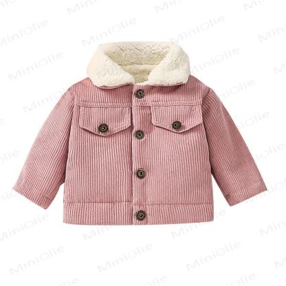  Baby Fleece Corduroy Outerwear - Pink - 2-3Y - image 9