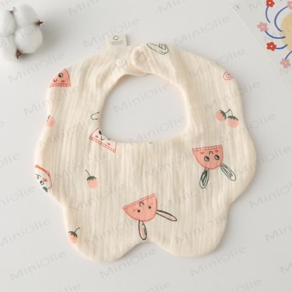 Newborn Baby 6 Layer Absorbent Bib 1 Piece - Bunny - image 3