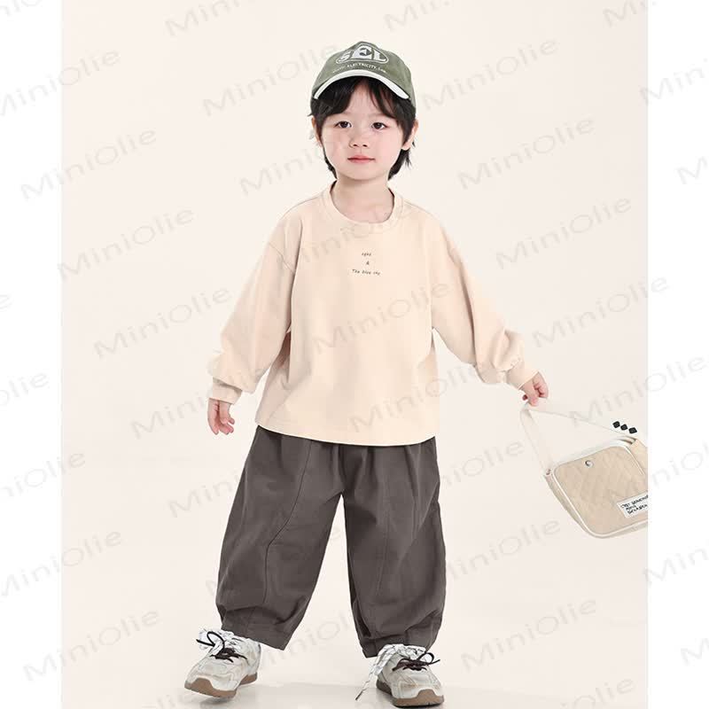 Toddler Boy Solid Color Loose Jogger Pants - image 5