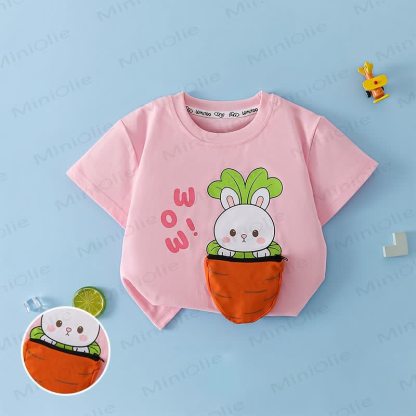 Toddler Animal Print Pocket T-Shirt - Pink - 8-9T - image 5